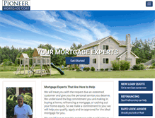 Tablet Screenshot of pioneermortgagecorp.com